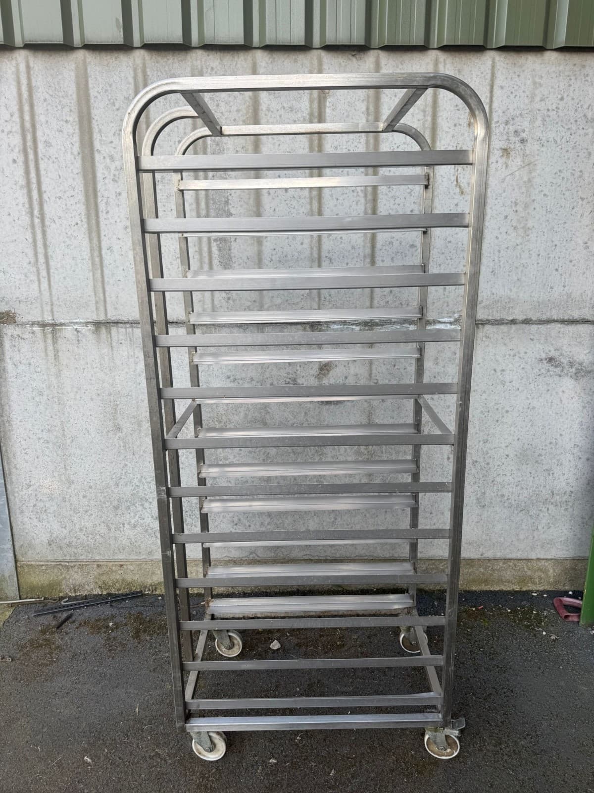 Wheeled Stainless Steel Bakery Rack 16 or 18 Runner 600 x 400 mm Tray Gastro