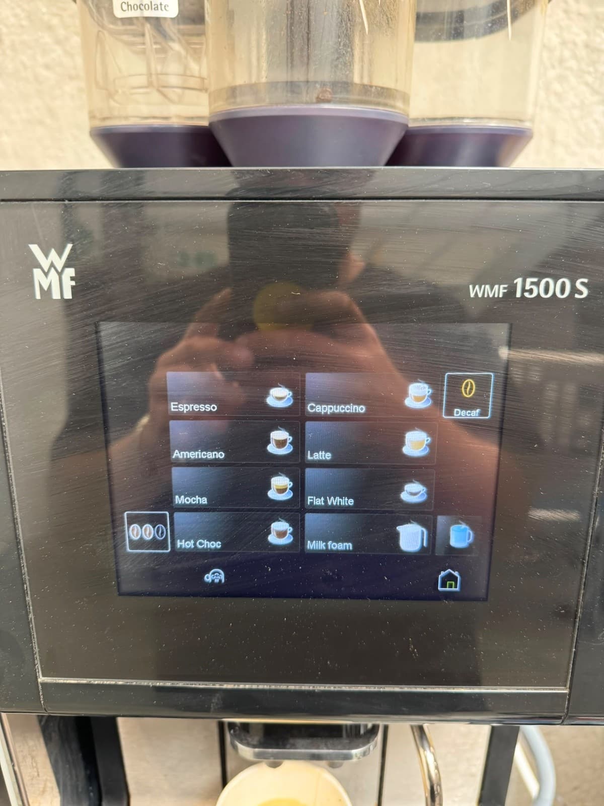 WMF 1500s Commercial Bean to Cup Coffee Machine with 3 hoppers, photo 4